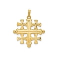 thumbnail image 1 of FJC Finejewelers 14 kt Yellow Gold Polished Jerusalem Cross Charm 32 x 26 mm, 1 of 6