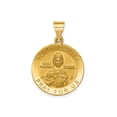 thumbnail image 1 of FJC Finejewelers 14 kt Yellow Gold Polished/Satin St. Daniel Hollow Medal Charm 26 x 18 mm, 1 of 6