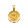 thumbnail image 1 of FJC Finejewelers 14 kt Yellow Gold Polished and Satin St Michael Medal Hollow Charm 21 x 18 mm, 1 of 6