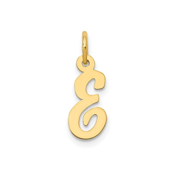 FJC Finejewelers 14 kt Yellow Gold Small Script Letter E Initial Charm
