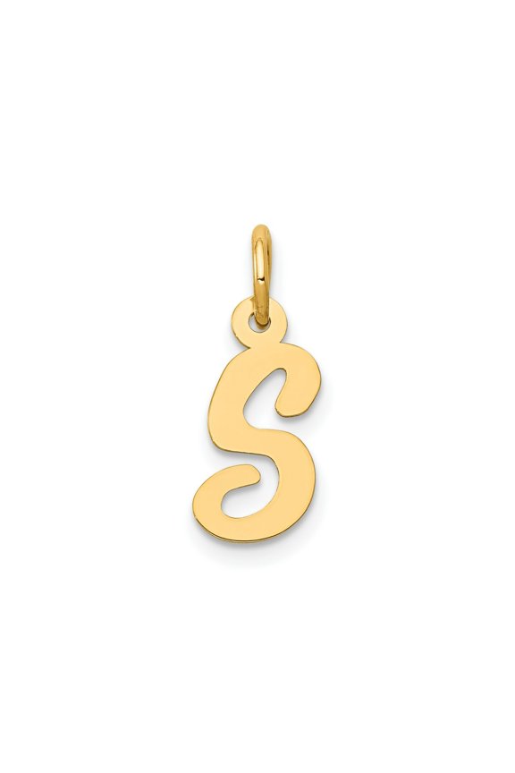 FJC Finejewelers 14 kt Yellow Gold Small Script Letter S Initial Charm