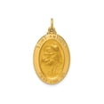 thumbnail image 1 of FJC Finejewelers 14 kt Yellow Gold Solid Polished/Satin Oval St. Anthony Medal 29 x 16 mm, 1 of 6