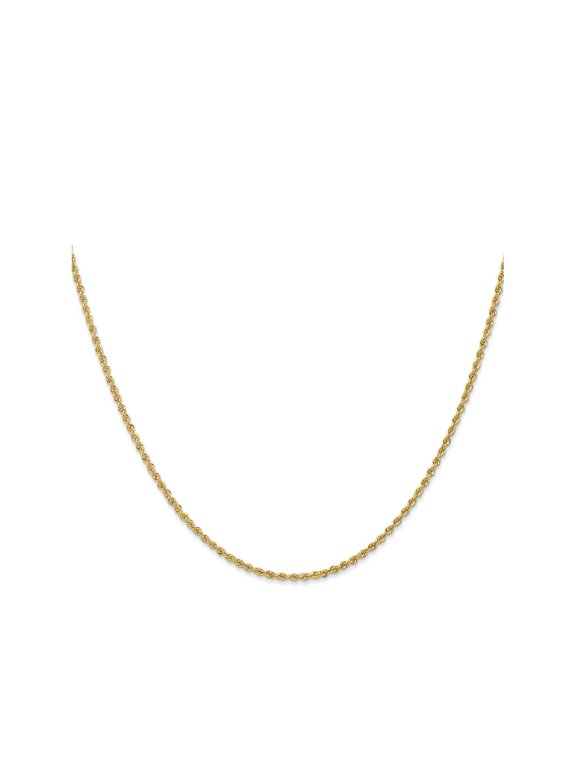 FJC Finejewelers 14 kt Yellow Gold Solid Regular Rope Chain 22 Inches x 1.8 mm