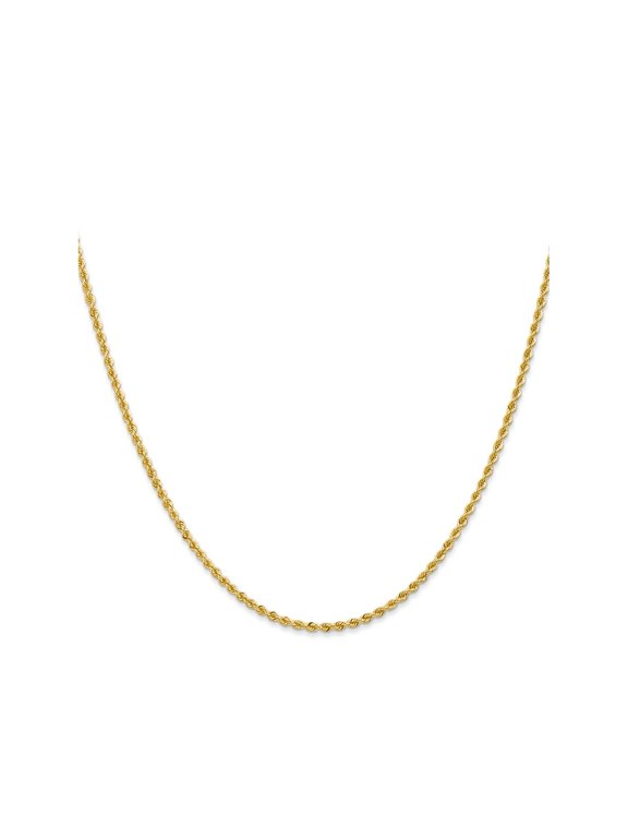 FJC Finejewelers 14 kt Yellow Gold Solid Regular Rope Chain 22 Inches x 2 mm