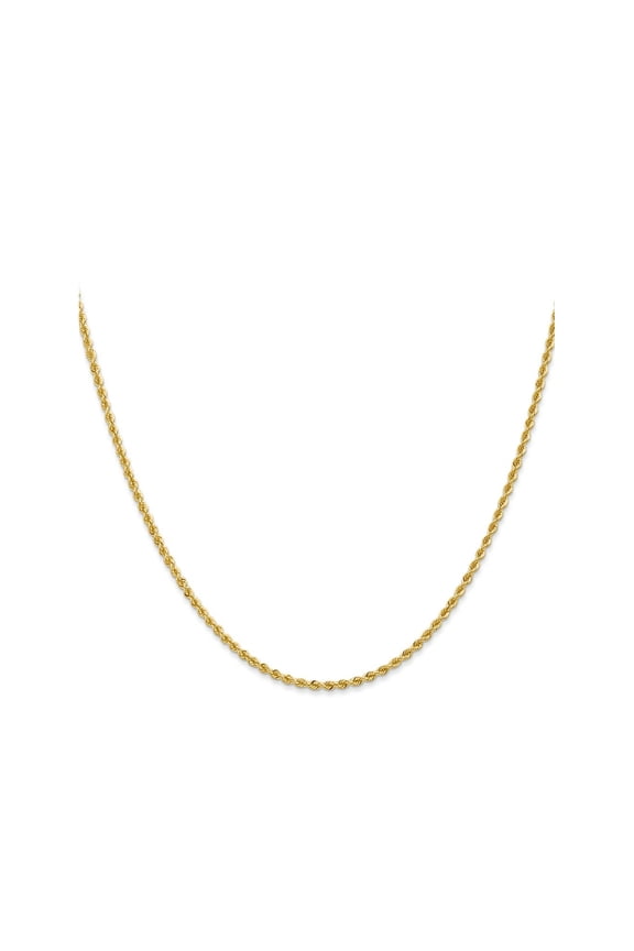 FJC Finejewelers 14 kt Yellow Gold Solid Regular Rope Chain 22 Inches x 2 mm