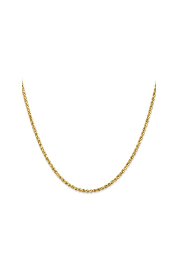 FJC Finejewelers 14 kt Yellow Gold Solid Regular Rope Chain 24 Inches x 2.25 mm