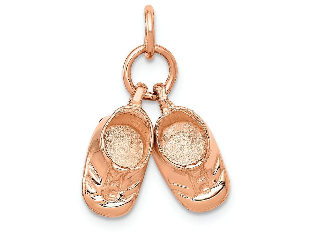 FJC Finejewelers 14k Rose Gold Baby Shoes Charm