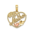 thumbnail image 1 of FJC Finejewelers 14k Two-tone Gold Heart with #1 Mother Pink Heart Charm, 1 of 6