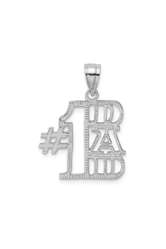 FJC Finejewelers 14k White Gold #1 Dad Charm
