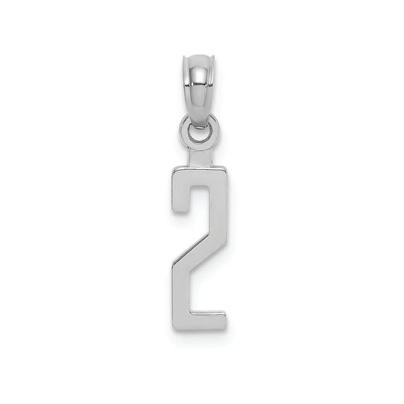 FJC Finejewelers 14k White Gold "2"block Style Charm