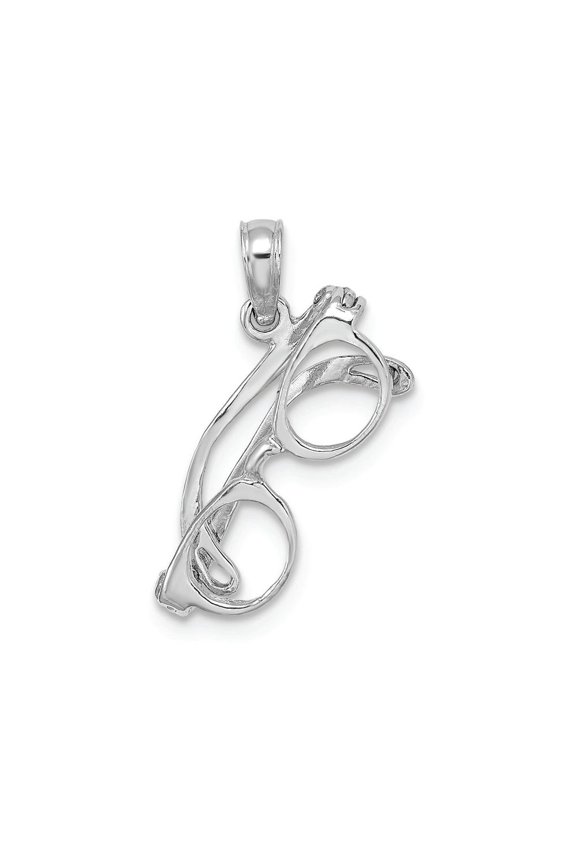 FJC Finejewelers 14k White Gold 3d Sunglassesmoveable - Beach Theme Charm