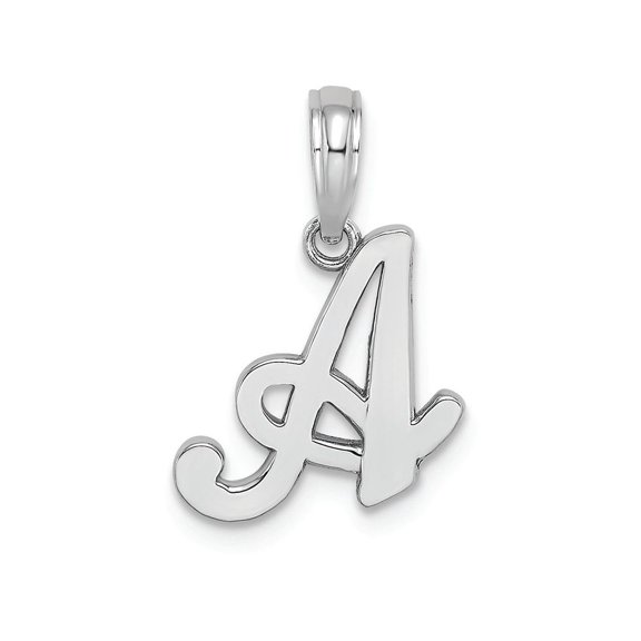 FJC Finejewelers 14k White Gold A Script Initial Charm