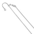 thumbnail image 1 of FJC Finejewelers 14k White Gold Adjustable Flat Cable Chain Necklace, 1 of 2