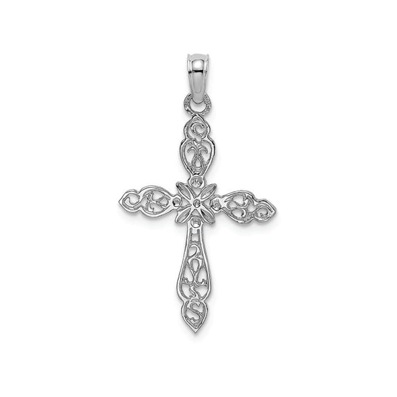 FJC Finejewelers 14k White Gold Cross with "x" Center Charm