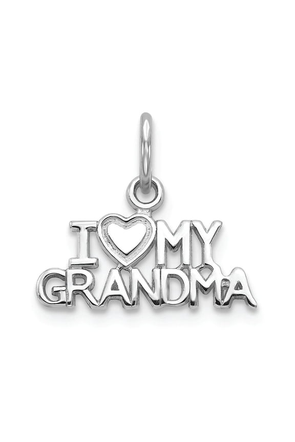 FJC Finejewelers 14k White Gold I Love My Grandma Charm
