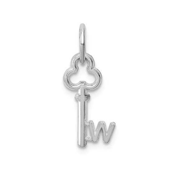 FJC Finejewelers 14k White Gold Initial W Key Charm