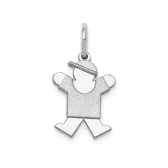 FJC Finejewelers 14k White Gold Mini Boy Charm