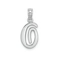 thumbnail image 1 of FJC Finejewelers 14k White Gold O Script Initial Charm, 1 of 6