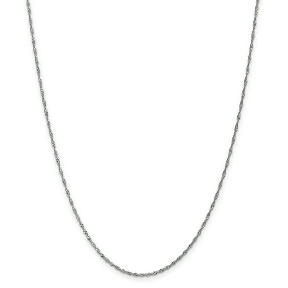 FJC Finejewelers 14k White Gold Singapore Chain Necklace