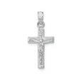 thumbnail image 1 of FJC Finejewelers 14k White Gold Small Crucifix Block Cross Charm, 1 of 5