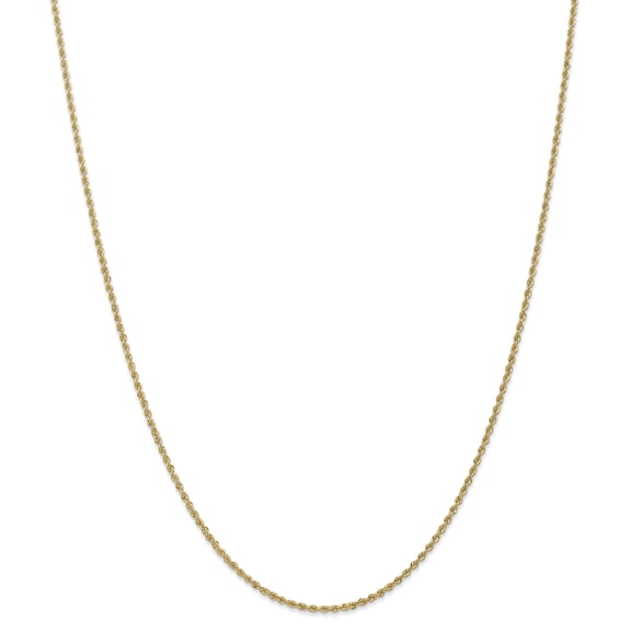 FJC Finejewelers 14k Yellow Gold 1.6mm Solid Rope Chain Necklace