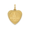 thumbnail image 1 of FJC Finejewelers 14k Yellow Gold #1 Goddaughter Heart Disc Charm, 1 of 5