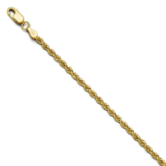 FJC Finejewelers 14k Yellow Gold 2.5mm Solid Rope Chain Bracelet