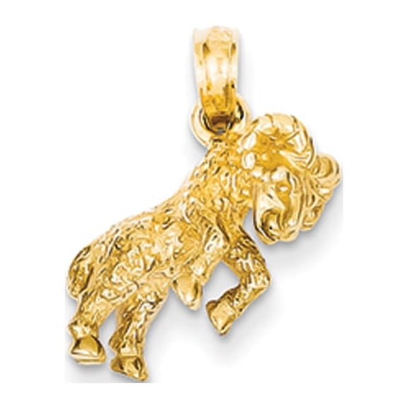 FJC Finejewelers 14k Yellow Gold 3d Aries Zodiac Charm