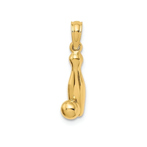 FJC Finejewelers 14k Yellow Gold 3d Bowling Pin And Ball Charm