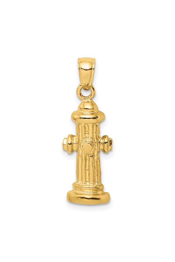 FJC Finejewelers 14k Yellow Gold 3d Fire Hydrant Charm Female Adult