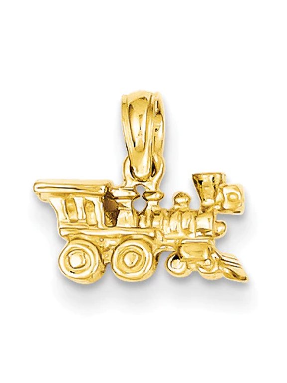 14k 3-D Miniature Train Charm D1217