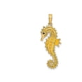 thumbnail image 1 of FJC Finejewelers 14k Yellow Gold 3d Seahorse with Yellow Enamel Charm, 1 of 5