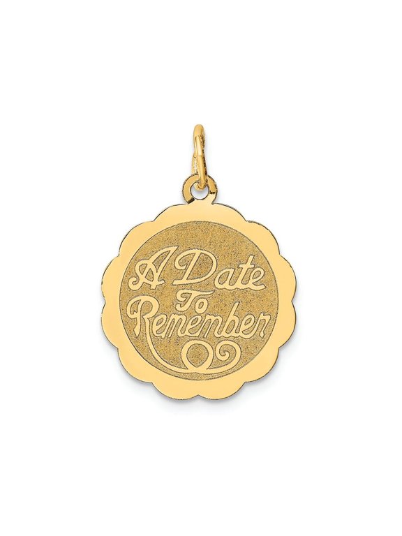 FJC Finejewelers 14k Yellow Gold A Date To Remember Charm 18 x 24mm