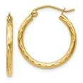 thumbnail image 1 of FJC Finejewelers 14k Yellow Gold Bright Cut Hinged Hoop Earrings Female Adult, 1 of 2