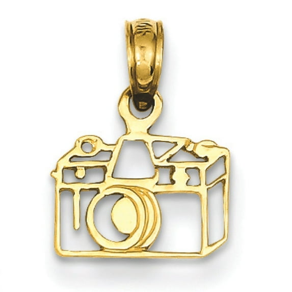 FJC Finejewelers 14k Yellow Gold Camera Flat Charm