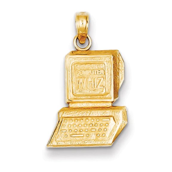 FJC Finejewelers 14k Yellow Gold Computer Wiz Charm