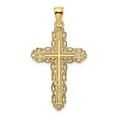 thumbnail image 1 of 14K Yellow Gold Dainty with Lace Trim Filigree Cross Pendant, 1 of 4
