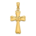 thumbnail image 1 of FJC Finejewelers 14k Yellow Gold Cross with X Center Heart Tip Frame Charm, 1 of 4