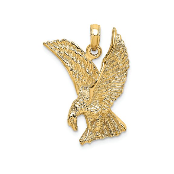 FJC Finejewelers 14k Yellow Gold Eagle Landing with Wings Up Charm