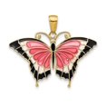 thumbnail image 1 of FJC Finejewelers 14k Yellow Gold Enameled Butterfly Charm, 1 of 6