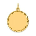 thumbnail image 1 of FJC Finejewelers 14k Yellow Gold Etched .027 Gauge Engravable Round Disc Charm, 1 of 2