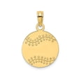 thumbnail image 1 of FJC Finejewelers 14k Yellow Gold Flat Baseball Charm Polish Textured, 1 of 5