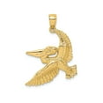 thumbnail image 1 of FJC Finejewelers 14k Yellow Gold Flying Pelican Charm, 1 of 5