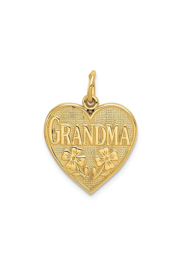 FJC Finejewelers 14k Yellow Gold Grandma Heart Charm