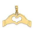 thumbnail image 1 of FJC Finejewelers 14k Yellow Gold Hands Forming A Heart"love Charm, 1 of 3