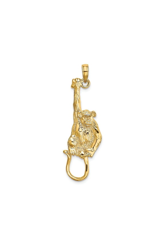FJC Finejewelers 14k Yellow Gold Hanging Monkey Charm
