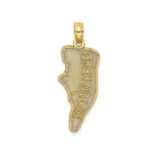 FJC Finejewelers 14k Yellow Gold Hilton Head Map Charm