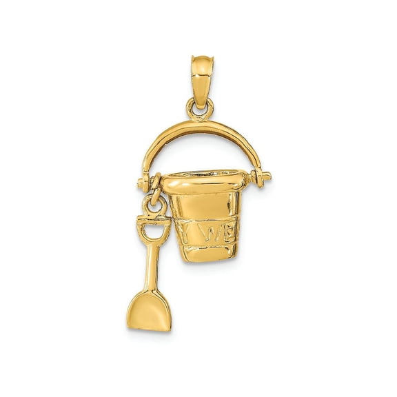 FJC Finejewelers 14k Yellow Gold Key West Pail And Shovel Charm
