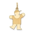 thumbnail image 1 of 14k The Kids Small Boy with Hat Engravable Kiss Charm XK1092Y, 1 of 3