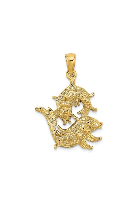 FJC Finejewelers 14k Yellow Gold Large Pisces Zodiac Charm